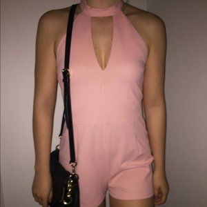 Pink Choker Romper